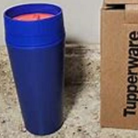 Tupperware 360° Commuter Mug Twist 'N Sip Travel Leakproof Cup 16 oz. Tokyo Blue - Picture 15 of 16